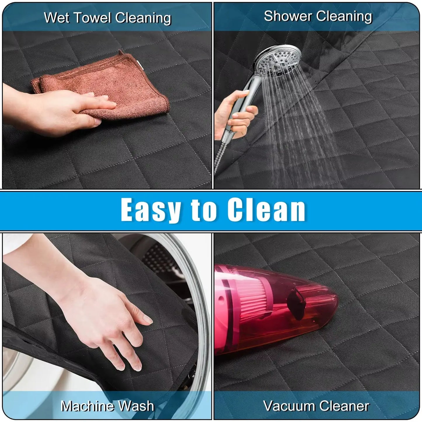 Dog Car Seat Cover Waterproof Dog Hammock Car Dog Car Blanket Mats Case for Rear Back 2 in 1 for Trunk Dog Car Protector