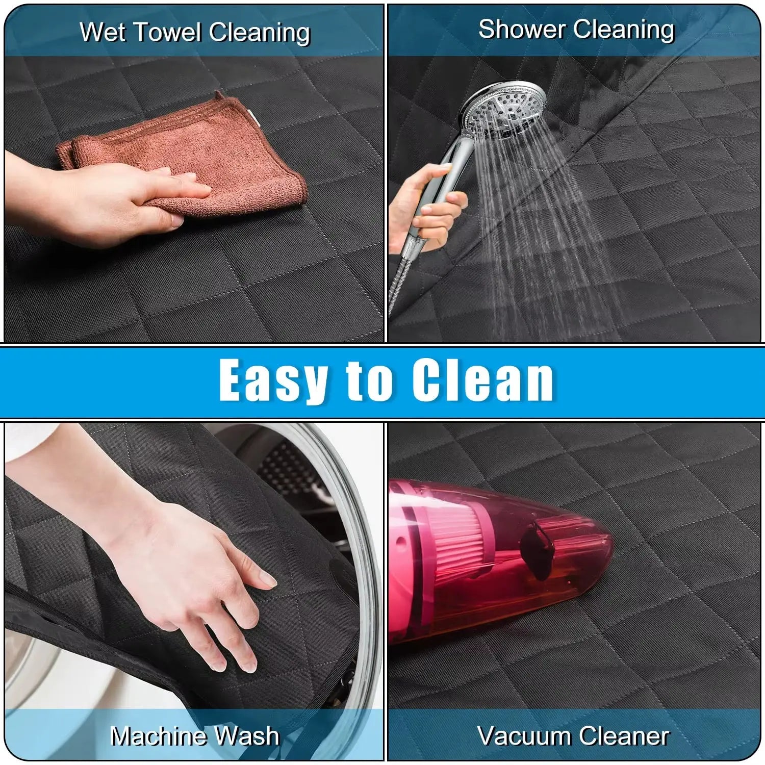 Dog Car Seat Cover Waterproof Dog Hammock Car Dog Car Blanket Mats Case for Rear Back 2 in 1 for Trunk Dog Car Protector