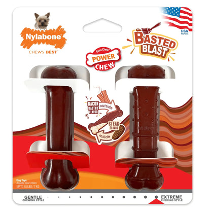 Power Chew Basted Blast Dual Flavored Dog Chew Toys X-Small/Petite - up to 15 Ibs. (2 Count)
