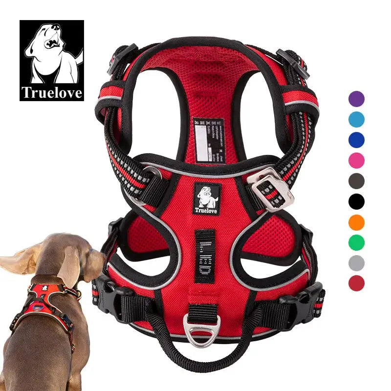 Front Nylon Dog Harness No Pull Vest Soft Adjustable Safety Harness for Dog Small Large Running Training French Bulldog